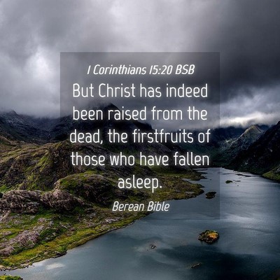 Picture 04 - 1 Corinthians 15:20 BSB - But Christ has indeed been raised from the dead, - Bible Verse Picture