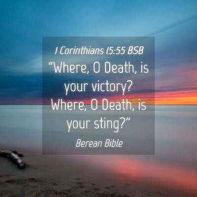 Picture 04 - 1 Corinthians 15:55 BSB - “Where, O Death, is your victory? Where, O - Bible Verse Picture