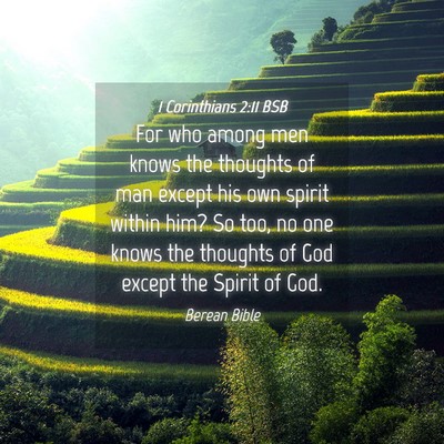 Picture 04 - 1 Corinthians 2:11 BSB - For who among men knows the thoughts of man - Bible Verse Picture