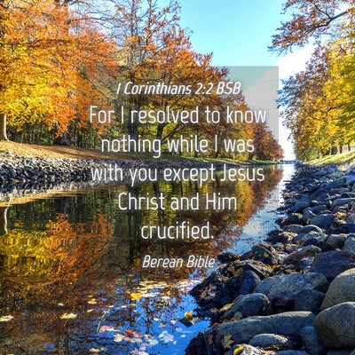 Picture 04 - 1 Corinthians 2:2 BSB - For I resolved to know nothing while I was with - Bible Verse Picture