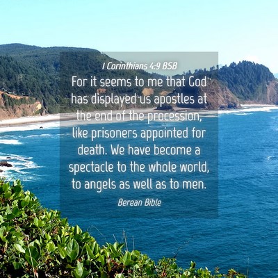Picture 04 - 1 Corinthians 4:9 BSB - For it seems to me that God has displayed us - Bible Verse Picture