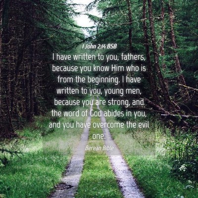 Picture 04 - 1 John 2:14 BSB - I have written to you, fathers, because you know - Bible Verse Picture