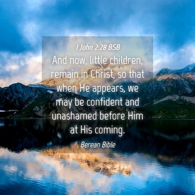 Picture 04 - 1 John 2:28 BSB - And now, little children, remain in Christ, so - Bible Verse Picture