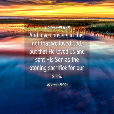 Picture 04 - 1 John 4:10 BSB - And love consists in this: not that we loved God, - Bible Verse Picture