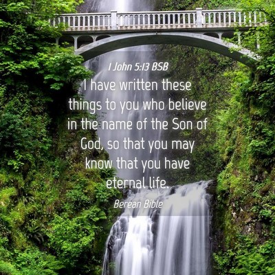 Picture 04 - 1 John 5:13 BSB - I have written these things to you who believe in - Bible Verse Picture