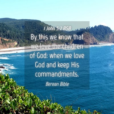 Picture 04 - 1 John 5:2 BSB - By this we know that we love the children of God: - Bible Verse Picture