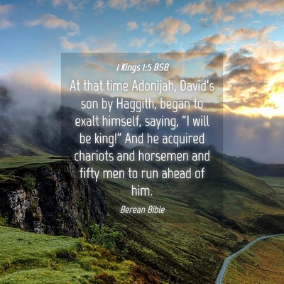 Picture 04 - 1 Kings 1:5 BSB - At that time Adonijah, David’s son by Haggith, - Bible Verse Picture