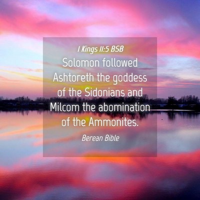 Picture 04 - 1 Kings 11:5 BSB - Solomon followed Ashtoreth the goddess of the - Bible Verse Picture