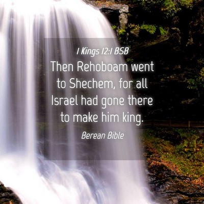 Picture 04 - 1 Kings 12:1 BSB - Then Rehoboam went to Shechem, for all Israel had - Bible Verse Picture