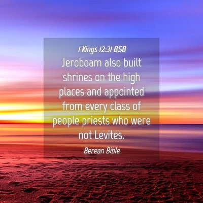 Picture 04 - 1 Kings 12:31 BSB - Jeroboam also built shrines on the high places - Bible Verse Picture