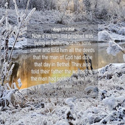 Picture 04 - 1 Kings 13:11 BSB - Now a certain old prophet was living in Bethel, - Bible Verse Picture
