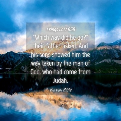 Picture 04 - 1 Kings 13:12 BSB - “Which way did he go?” their father asked. - Bible Verse Picture