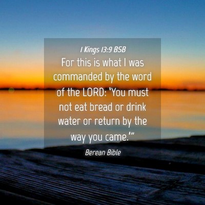Picture 04 - 1 Kings 13:9 BSB - For this is what I was commanded by the word of - Bible Verse Picture
