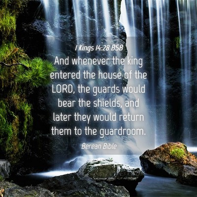 Picture 04 - 1 Kings 14:28 BSB - And whenever the king entered the house of the - Bible Verse Picture