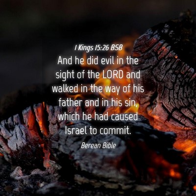 Picture 04 - 1 Kings 15:26 BSB - And he did evil in the sight of the LORD and - Bible Verse Picture