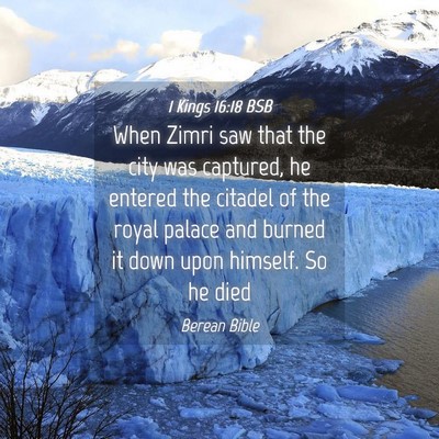 Picture 04 - 1 Kings 16:18 BSB - When Zimri saw that the city was captured, he - Bible Verse Picture