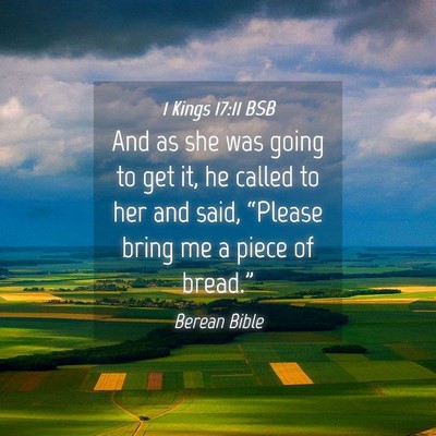Picture 04 - 1 Kings 17:11 BSB - And as she was going to get it, he called to her - Bible Verse Picture
