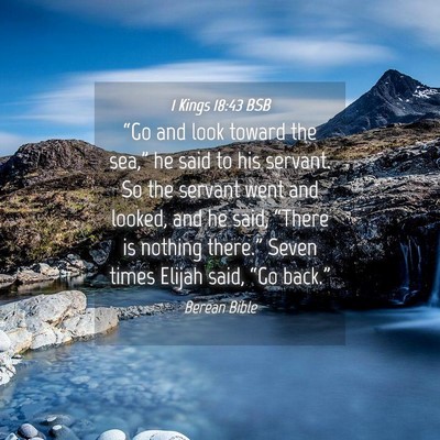Picture 04 - 1 Kings 18:43 BSB - “Go and look toward the sea,” he said to his - Bible Verse Picture