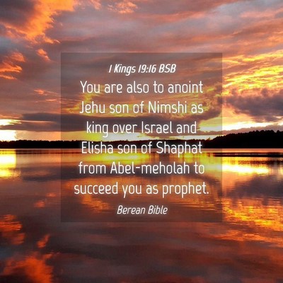 Picture 04 - 1 Kings 19:16 BSB - You are also to anoint Jehu son of Nimshi as king - Bible Verse Picture