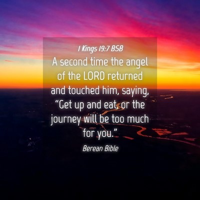 Picture 04 - 1 Kings 19:7 BSB - A second time the angel of the LORD returned and - Bible Verse Picture
