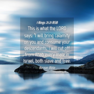 Picture 04 - 1 Kings 21:21 BSB - This is what the LORD says: ‘I will bring - Bible Verse Picture