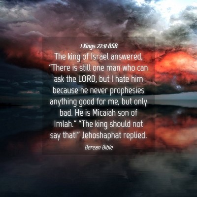 Picture 04 - 1 Kings 22:8 BSB - The king of Israel answered, “There is still - Bible Verse Picture