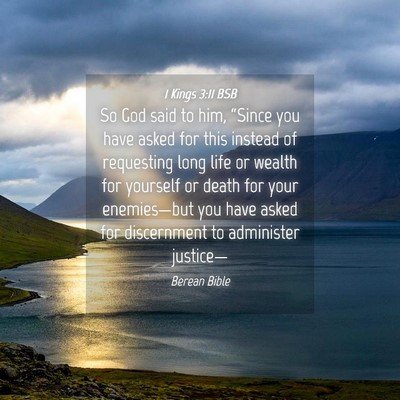 Picture 04 - 1 Kings 3:11 BSB - So God said to him, “Since you have asked for - Bible Verse Picture