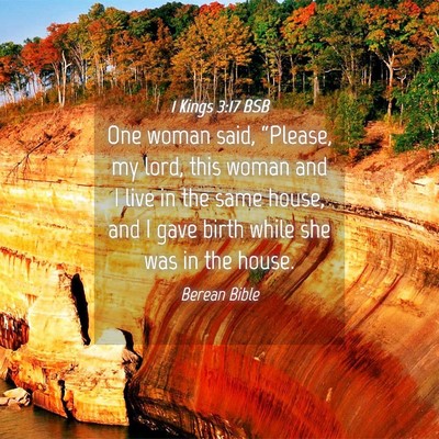 Picture 04 - 1 Kings 3:17 BSB - One woman said, “Please, my lord, this woman - Bible Verse Picture