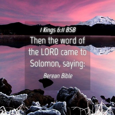 Picture 04 - 1 Kings 6:11 BSB - Then the word of the LORD came to Solomon, - Bible Verse Picture
