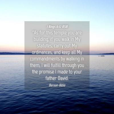 Picture 04 - 1 Kings 6:12 BSB - “As for this temple you are building, if you - Bible Verse Picture