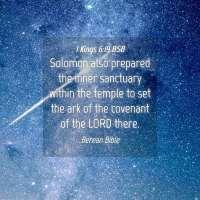Picture 04 - 1 Kings 6:19 BSB - Solomon also prepared the inner sanctuary within - Bible Verse Picture