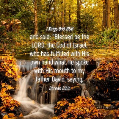 Picture 04 - 1 Kings 8:15 BSB - and said: “Blessed be the LORD, the God of - Bible Verse Picture