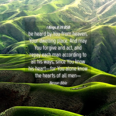 Picture 04 - 1 Kings 8:39 BSB - be heard by You from heaven, Your dwelling place. - Bible Verse Picture