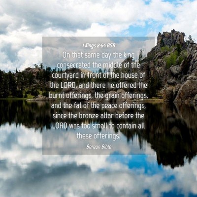 Picture 04 - 1 Kings 8:64 BSB - On that same day the king consecrated the middle - Bible Verse Picture