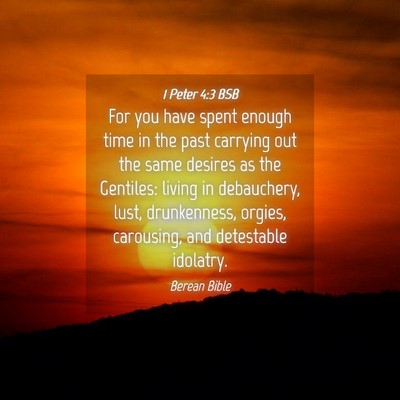 Picture 04 - 1 Peter 4:3 BSB - For you have spent enough time in the past - Bible Verse Picture