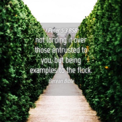 Picture 04 - 1 Peter 5:3 BSB - not lording it over those entrusted to you, but - Bible Verse Picture