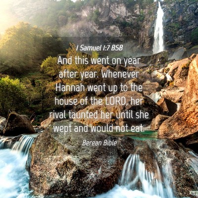 Picture 04 - 1 Samuel 1:7 BSB - And this went on year after year. Whenever Hannah - Bible Verse Picture