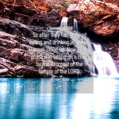 Picture 04 - 1 Samuel 1:9 BSB - So after they had finished eating and drinking in - Bible Verse Picture