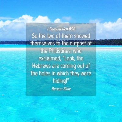 Picture 04 - 1 Samuel 14:11 BSB - So the two of them showed themselves to the - Bible Verse Picture