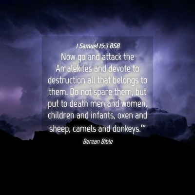 Picture 04 - 1 Samuel 15:3 BSB - Now go and attack the Amalekites and devote to - Bible Verse Picture