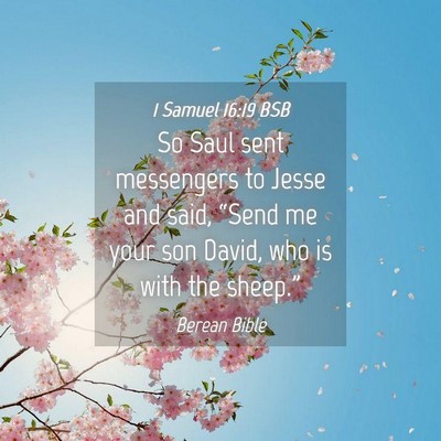 Picture 04 - 1 Samuel 16:19 BSB - So Saul sent messengers to Jesse and said, - Bible Verse Picture
