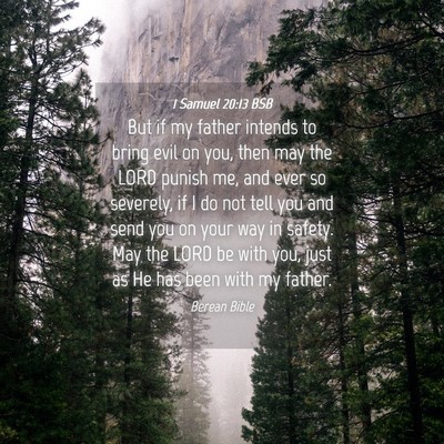 Picture 04 - 1 Samuel 20:13 BSB - But if my father intends to bring evil on you, - Bible Verse Picture