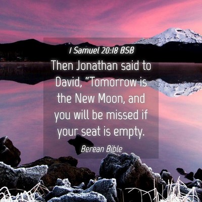 Picture 04 - 1 Samuel 20:18 BSB - Then Jonathan said to David, “Tomorrow is the - Bible Verse Picture