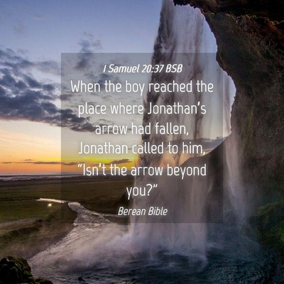 Picture 04 - 1 Samuel 20:37 BSB - When the boy reached the place where Jonathan’s - Bible Verse Picture