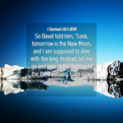 Picture 04 - 1 Samuel 20:5 BSB - So David told him, “Look, tomorrow is the New - Bible Verse Picture