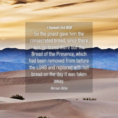 Picture 04 - 1 Samuel 21:6 BSB - So the priest gave him the consecrated bread, - Bible Verse Picture