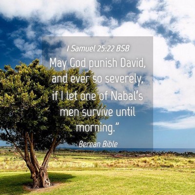 Picture 04 - 1 Samuel 25:22 BSB - May God punish David, and ever so severely, if I - Bible Verse Picture