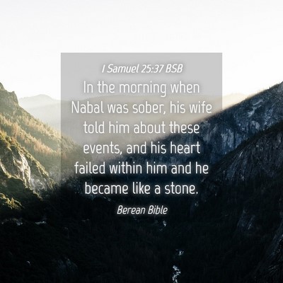 Picture 04 - 1 Samuel 25:37 BSB - In the morning when Nabal was sober, his wife - Bible Verse Picture