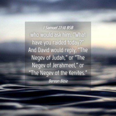 Picture 04 - 1 Samuel 27:10 BSB - who would ask him, “What have you raided - Bible Verse Picture