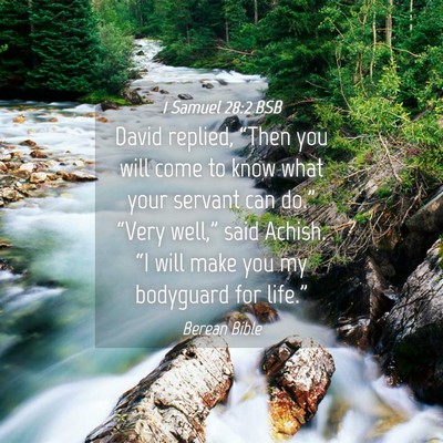 Picture 04 - 1 Samuel 28:2 BSB - David replied, “Then you will come to know what - Bible Verse Picture